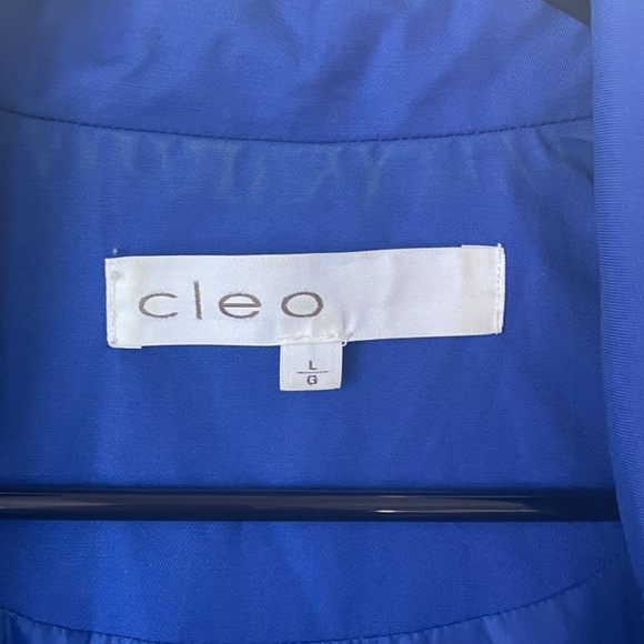 Cleo Blue Trench Coat - Women's Large - Picture 5 of 15